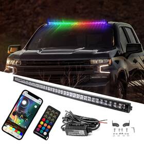 Si-70202022 Si Curved 42inch Rgb Offroad Led Light Bar App Remote Control For Pickup Van Camper