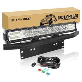 02-7d-324-c Skyworld Bk Lk001 Led Light Bar 23 Inch 324w Spot Flood Combo Beam Work Driving Lamp
