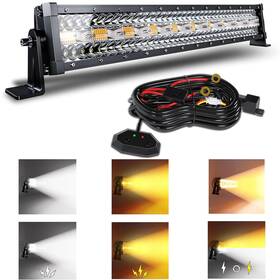 Sl-nb-hbbs-22in120wsthm-bt Slary 22 Inch 120w Led Light Bar White/amber Flasing Strobe With Six Mo