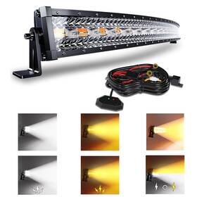 Sl-nb-hbbs-42in240wcdhm-bt Slary 42 Inch 240w Curved Led Light Bar White/amber
