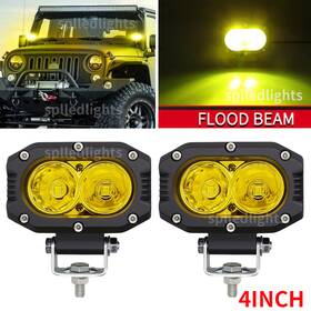 20000w Splledlights C14dy 2x 4inch Led Work Light Bar Flood Spot Pods Offroad Fog Driving Atv Truck