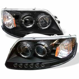 Tlx-spy5010261-cl360a71 Spyder For Ford Expedition 1997-2002 Pair Projector Led Halo Amber Reflector