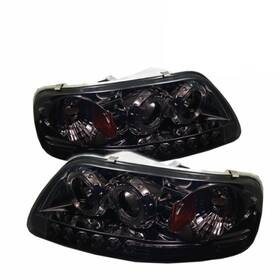 Tlx-spy5010285-cl360a70 Spyder For Ford F-150 1997-2003 Pair Projector Led Halo Amber Reflector