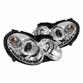 Tlx-spy5038029-cl360a70 Spyder For Mercedes-benz Clk 2003-2009 Pair Projector Halogen Model Led Halo Drl