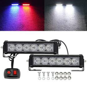 Stdysun 789099073002 Led Emergency Strobe Lights Bar 2pcs Red Blue Change White