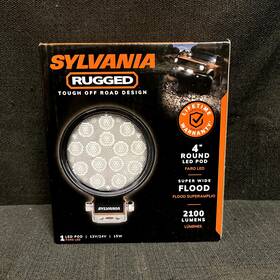 2100 Sylvania 059089517943 Rugged 4 Inch Round Led Light Pod Flood Raw Lumens