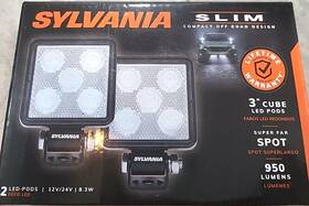 Sylvania 059089518049 Slim 3 Inch Cube Led Pods Super Far Spot 950 Lumens New Sealed Qik Ship