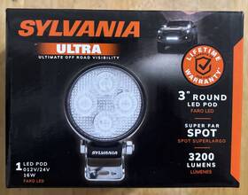 Ulrnd3inspv2.bx Sylvania 059089518100 Ultra 3 Inch Round Led Pod 3200 Lumens Off Road Free S&h