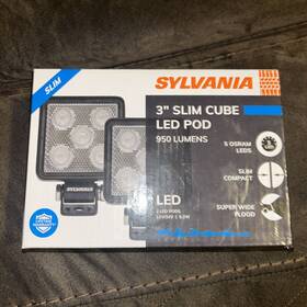 Slmcub3infl2.bx Sylvania Slim 3 Inch Cube Led Light Pod Flood 950 Raw Lumens New