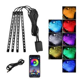 Sylvil Sylvil-1296cl Car Led Interior Lights Rgb 48 Multicolor Auto App Usb
