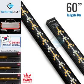 Tail-2835-640-f2 Syneticusa 60 Inch Tailgate Led Arrow Light Bar Sequential Amber Turn Signal Braking Flash Rev
