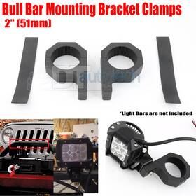 Ulm-2-v2 Syneticusa 2x 2 Inch Tube Bullbar Mounting Bracket Clamps Fog Off Road Roof Cage Led