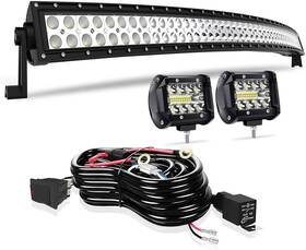 Hm288wcv18wrm T-former 50 Inch Led Light Bar Curved 288w Bars Off Road Lights 2pc 4 Pods