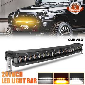 9610gtjc20wy T-former888 20000lm 20 Inch Projector Upper Curved Led Light Bar Amber-white Offroad Fits Jeep