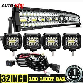 Dy180whmpjcd4p60wdb T-former888 32inch Tri-row Led Light Bar 4x4 Inch Pods Combo Offroad Driving Truck Suv Wire 30