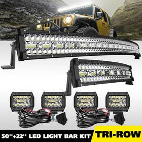 Dy684w306wcdtir4p60wbttf8 T-former888 50 In 1032w Led Light Bar Combo 22 Inch 4 Cube Pods Offroad Suv For Ford 50/22