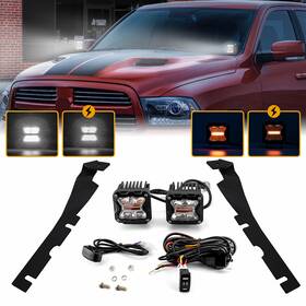 70104041ta Ta For 2010-2024 Ram 2500 3500 3ftft Amber White Strobe Light Ditch Mounts Dt Wire