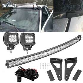 Ta Ta7010100201 Roof 52inch Curved Led Light Bar 3ftft Pods Wire Kit For Ford F150 2004-2018