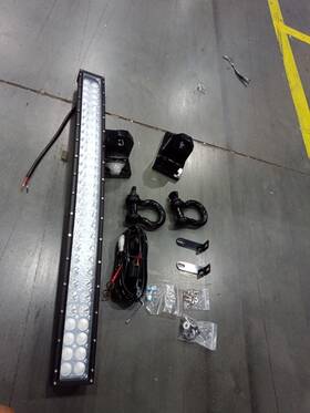 7010200601 Taous Bumper 32 Inch Led Light Bar Bracket Tow Hook Wiring For 10-19 Ram 2500/3500