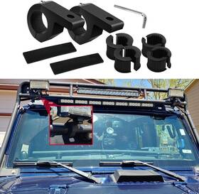 Qph6088 Tecledsn 2pcs Led Light Bar Horizontal Clamp Mounting Kit Mounts Black