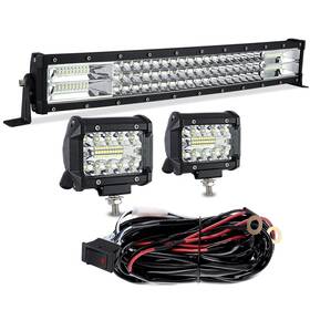306wsttir2pb3ll60-bt Terrain Vision Led Light Bar 22 Inch 306w Triple Row Spot Flood Combo Beam 2pc 4inch