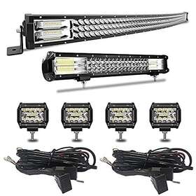 288w Terrain Vision 750266641027 Led Light Bar 52 Inch 711w Curved 20 Triple Row Spot Flood Combo B