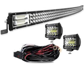 Tv-tr-441wcdtir2pb3ll60-btwir Terrain Vision Led Light Bar 32 Inch 441w Triple Row Spot Flood Combo With Rocker Switc