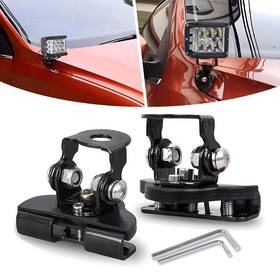 Tesyqgzj3301bl-2pc Tesnaao 2 Pcs Car Hood Spotlights Non-destructive Bracket Angle-adjustable Long Stri