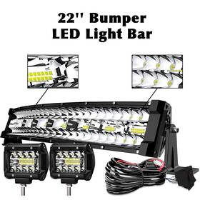 Hl120whmst2p60wosdbwirtfs Tformersa80 For 99-07 Gmc Sierra/chevy Silverado 22 Inch Straight Led Light Bar 4 Pods Wiring