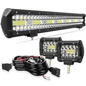Hl420wsm60wtirsf-bt Tiltop Led Light Bar 20 Inch 420w Triple Row Spot Flood Combo Road
