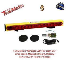 Towmate 846124018770 22 Sun Light Wireless Tow Bar With 4 Pin Round Transmitter