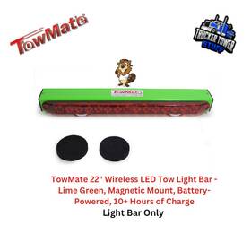 Tm22gbar Towmate 22 Inch Wireless Led Tow Light Bar - Lime Green Magnetic Mount Battery-