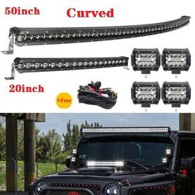 9631t52c253 Tuda For Jeep Wrangler Jk Yj Tj 52inch Led Work Light Bar Spot 22 Inch 4 Pods Wiring
