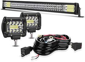 Dy-405wtri Turbo Sii Led Light Bar 32 Inch 405w Triple Row Spot Flood Combo Offroad 2pc