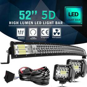 Les700whmsfe2r Turbo Sii 52inch Led Light Bar Spot Flood Offroad For Jeep Wrangler Jk Yj Tj Cj Lj Driving