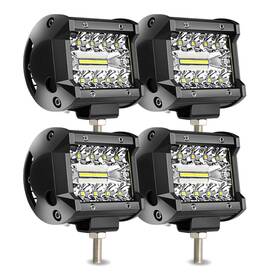 Tur-60wsf-trir-tr-oct Turbo Sii Led Light Bar Pods 4pcs 4 Inch 60w Off Road Driving Lights Triple Row Spo