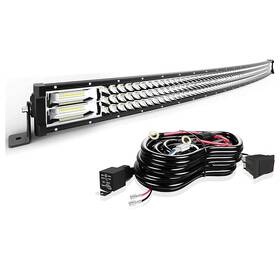 Tur-dy-684whmcdtir-wir-may Turbo Sii 50 Inch Curved Light Bar 684w Tri Row Flood