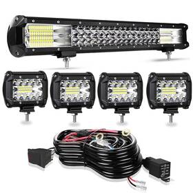 Tur-sm288w126w Turbo Sii 20 Inch Led Light Bar 288w Triple Row 28800lm Spot Flood Combo Offr