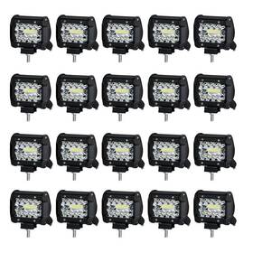 20x60w Turboo Led Pods 4 Inch 60w Light Bar 12000lm Spot Flood Combo Off Road Triple