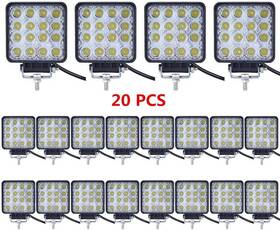 Turboo 689788539843 Led Light Bar 48w 4 Inch Pods Spot Square Work Offroad