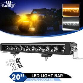 58zh22 Uni-shine 22 Inch 1650w Led Light Bar Halo Drl For Jeep Wrangler Jk Yj Cj Tj Lower Bumper 20
