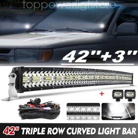 70101037dy Uni-shine 42ftft 3ftft Led Light Bar And A Pillar Pods Wiring Kit For Toyota 4runner 96-02