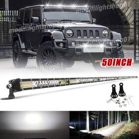9610b50iin1519615 Uni-shine Slim Roof 50inch Led Light Bar Single Row Flood Spot Offroad Truck Driving Suv