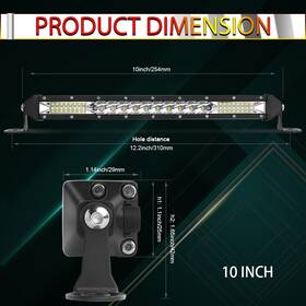 9610bxc-zh-0715-175 Uni-shine 10-50ftft Slim Led Light Bar Off Road Driving Boat Suv Atv Truck Spot Flood Beam