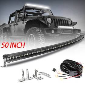 9610gtj501728 Uni-shine Curved 50inch Led Light Bar Roof Slim Spot Truck Driving Offroad Suv Boat Wire