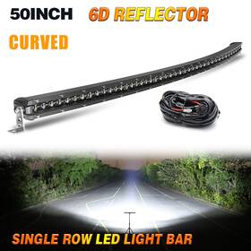 9610gtjc-0530-50inch-167 Uni-shine Roof Curved 50 Inch Led Light Bar Work Driving Offroad Truck Fog Lamp 4wd Wire