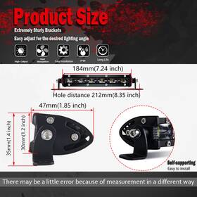 9610z-zh Uni-shine 8 Inch 14 20 26 32 38 40 50 Slim Led Light Bar Offroad Combo Beam For 4x4 Work