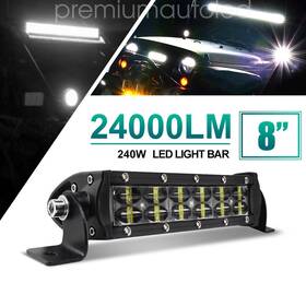 9610zzh-0625-122 Uni-shine Spot Flood 8 Inch 14 22 32 42 52 Led Work Light Bar Offroad Fog Driving Atv Suv