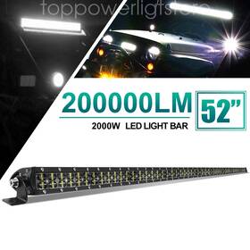 9620azcp52 Uni-shine 52 Inch 5600w Led Light Bar Dual Row Spot Flood Combo Beam 4wd Truck Suv Atv 50