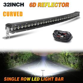 Beysh0003396be Uni-shine 32inch Curved Led Light Bar Flood Spot Combo Offroad Driving For Ford Truck 30 Inch